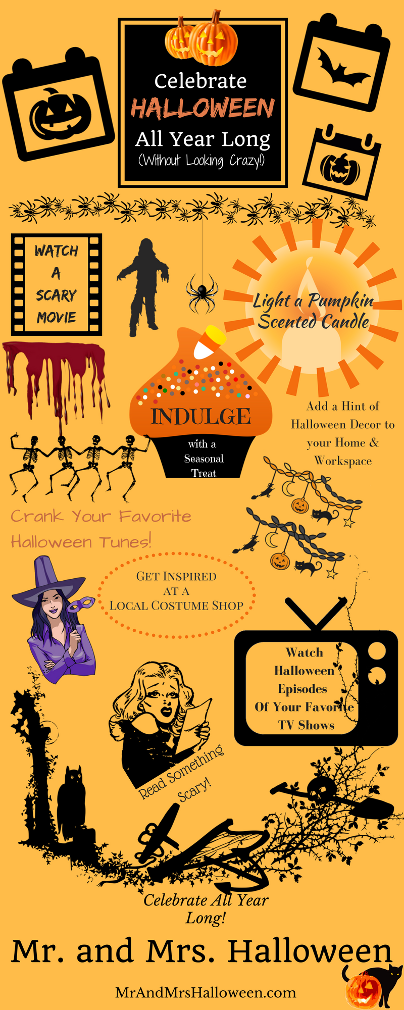 Celebrate Halloween All Year Long INFOGRAPHIC Mr and Mrs Halloween