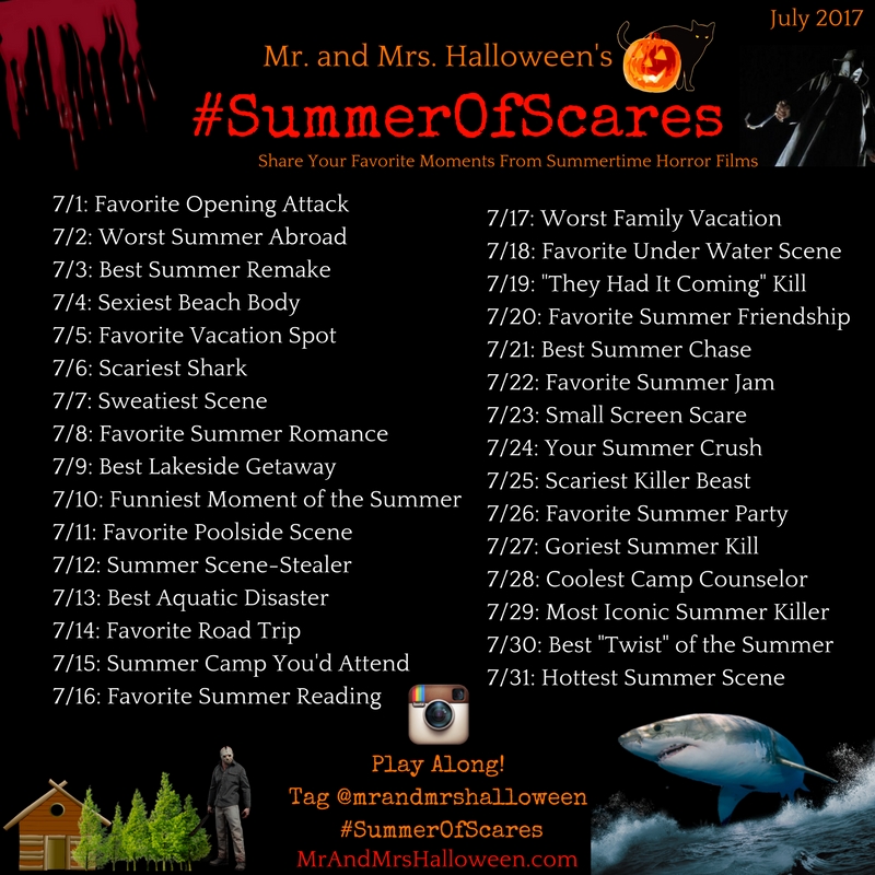 Mr. and Mrs. Halloween's #SummerOfScares Instagram Summer Horror Challenge