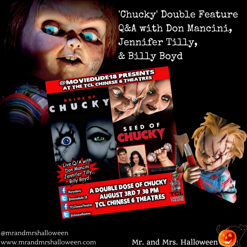 'Chucky' Double Feature, Q&amp;A with Don Mancini, Jennifer Tilly, &amp; Billy Boyd mr and mrs halloween
